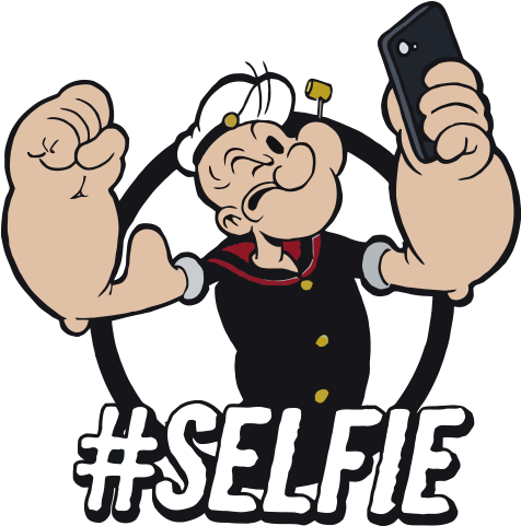 Popeye Selfie - Cartoon (500x500)