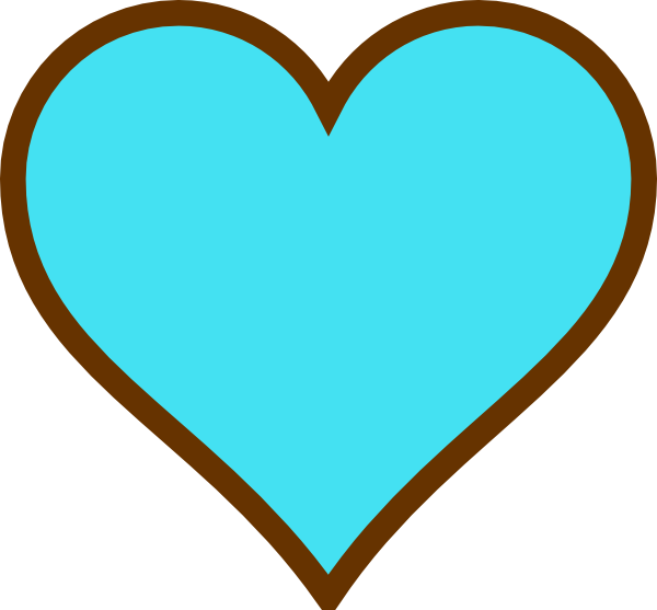 Blue Clip Art Heart (600x557)