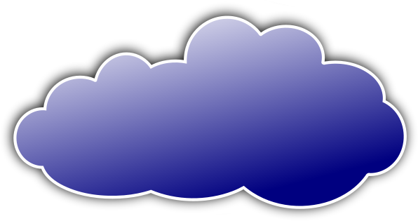 Cloud Clipart Colorful Cloud - Blue (596x315)