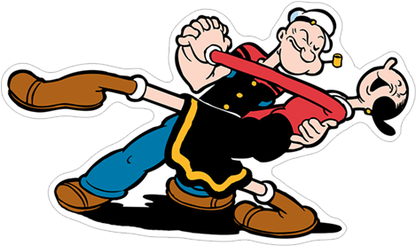 Sticker 25 From Collection «popeye» - Popeye And Olive Oyl (490x317)