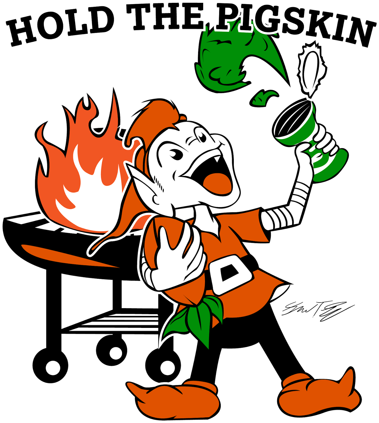 The Likeness Of Brownie, The Famed Elf, Is Mashed With - Tailgate Party (1530x1600)