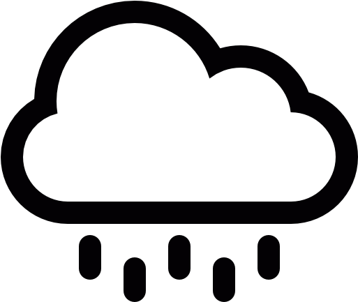 Flat Blue Rain Icon, Thunderstorm, Dark Clouds, Rain - Rain Cloud Icon Png (512x512)