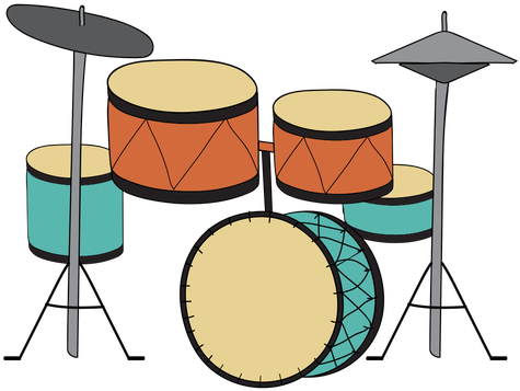 Drum Set Musical Instrument Doodle Transparent Png - Drum (640x480)