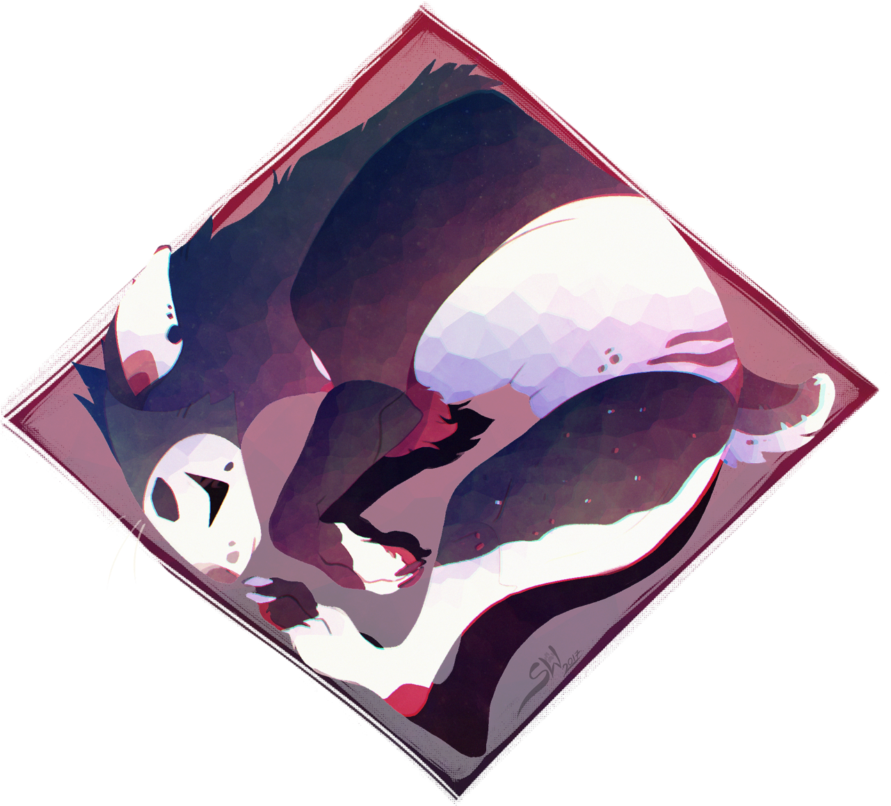 Trapped In Geometry By Scribblewoof - Crystal (1280x1174)