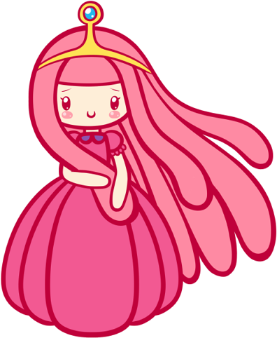 Bubblegum By Shiin - Adventure Time Chibi Princess Bubblegum (400x500)
