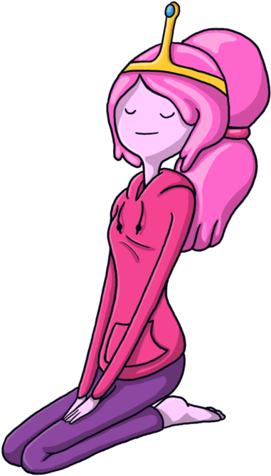 Bubblegum Digital Sketch By Breakingsanity - Adventure Time Sitting Down (400x682)