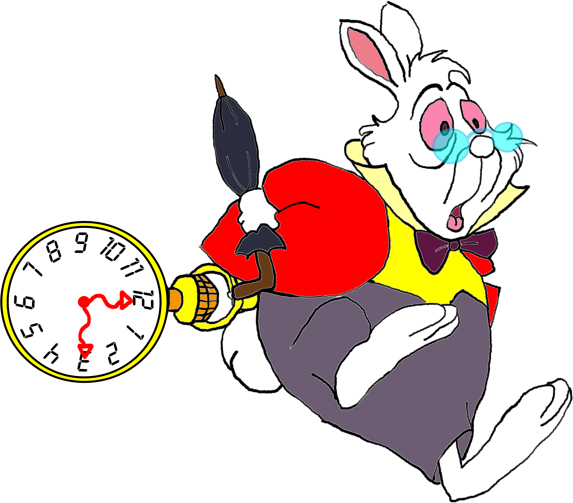 Redraw Alice In Wonderland White Rabbit By Marderchen - Alice In Wonderland (1955x1735)