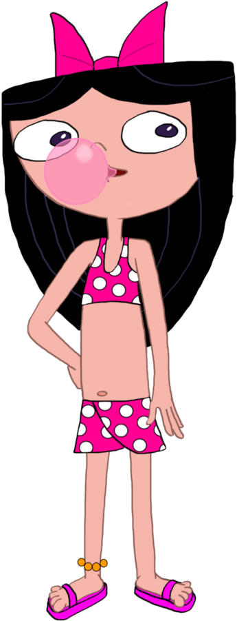 Isabella Blowing A Bubble Gum By Hdkyle - Phineas And Ferb Bikini (774x1032)