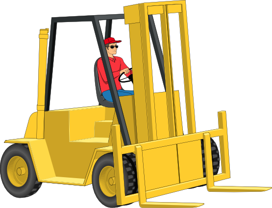 Forklift Clipart - Forklift Driver Clipart (900x690)