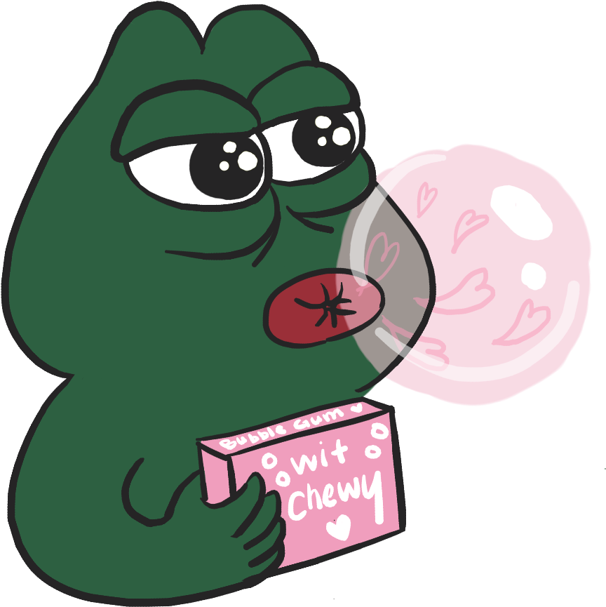 Bubblegum Pepe By Pepeparadise Bubblegum Pepe By Pepeparadise - Bubble Gum (1000x1000)