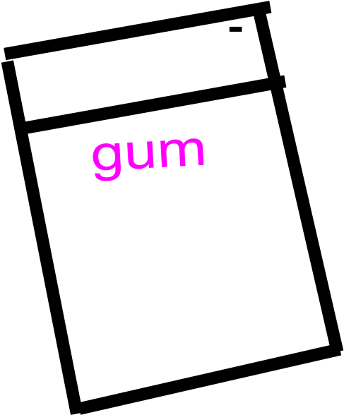 Gum Clip Art At Clkercom Vector Online Royalty Free - Table (492x594)