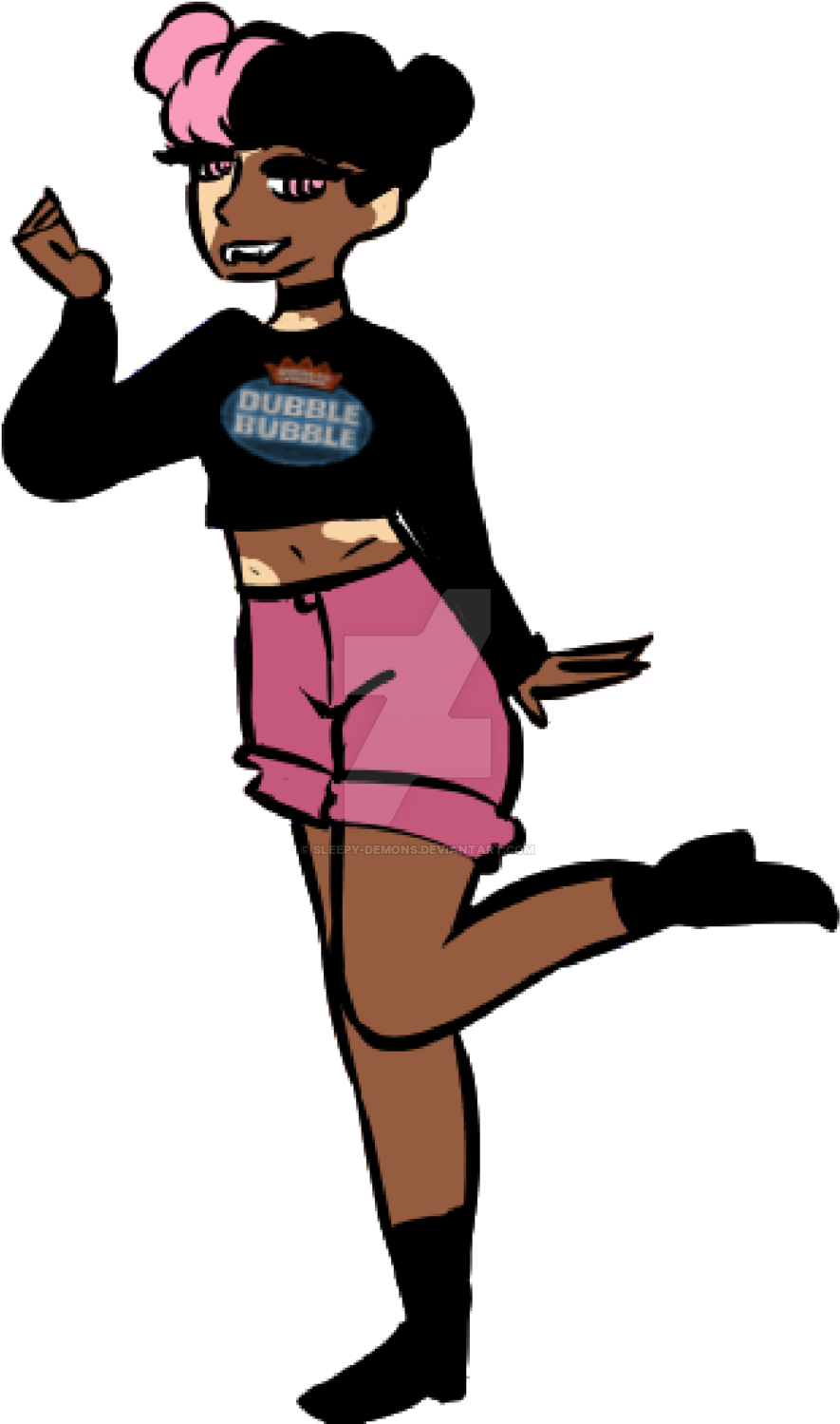 Mystery Aesthetic Adopts // Bubblegum Vampire Gal By - Cartoon (900x1509)