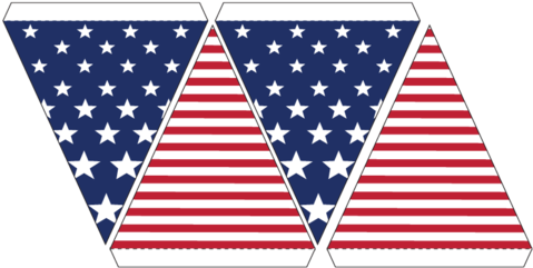 Get It Now - American Flag Bunting Printable (500x386)