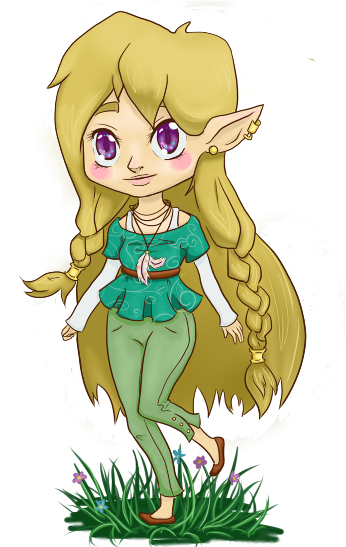 Urban Elf Chibi By Bashlomi - Elf Chibi (728x1098)