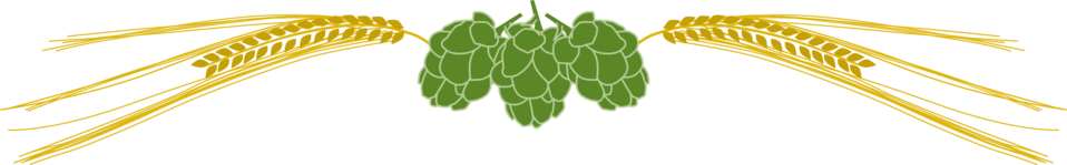 Hops And Barley - Barley And Hops Vector (958x149)