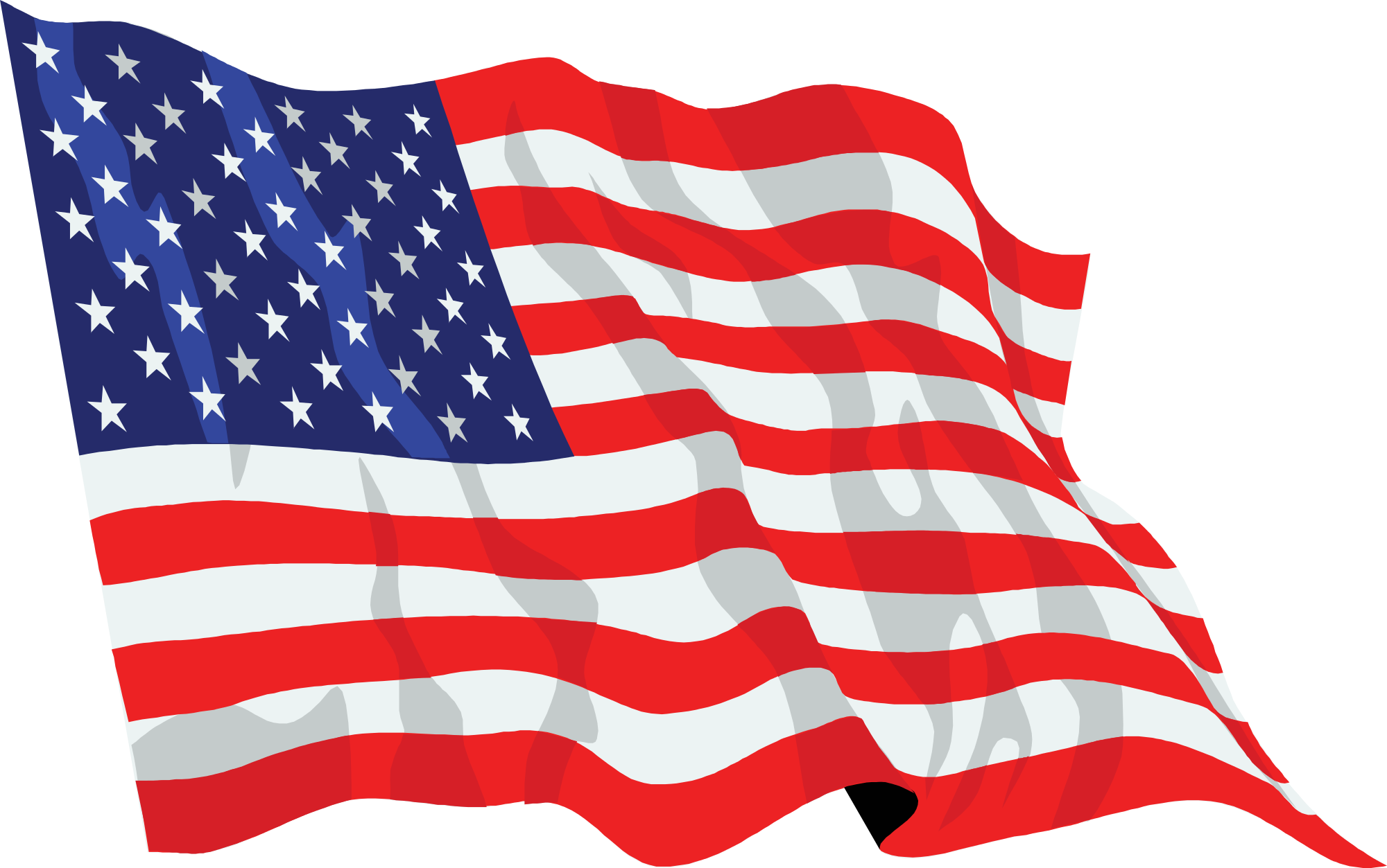 American Flag No Background - United States Flag Png (2000x1253)