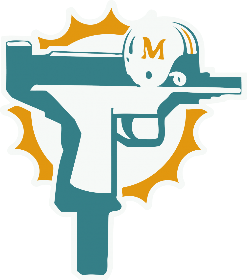 Custom Miami Dolphins Uzi Gun T Shirt Football Jersey - Miami Dolphins Funny Football T-shirt (1000x1134)