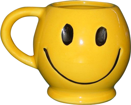 Vintage Mccoy Smiley Face Coffee Mug Tea Cup Usa 1970's - Smiley Face Coffee Mug (512x512)