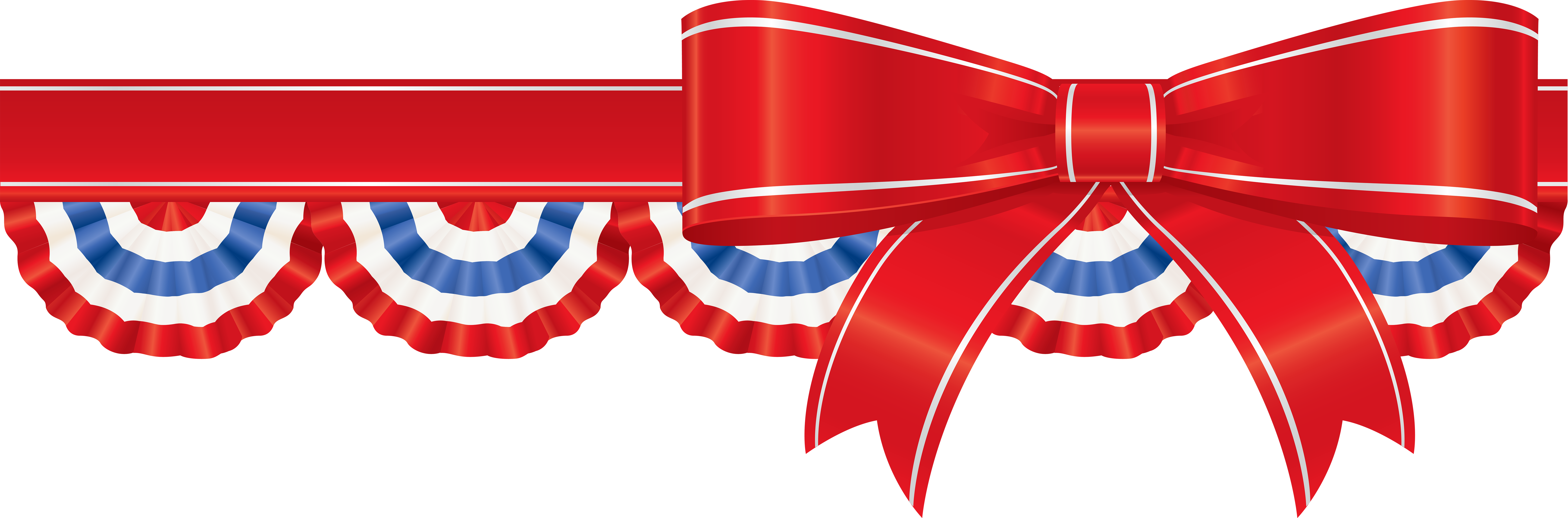 America Ribbon Decor Png Clip Art Image - America Ribbon Decor Png Clip Art Image (8000x2645)