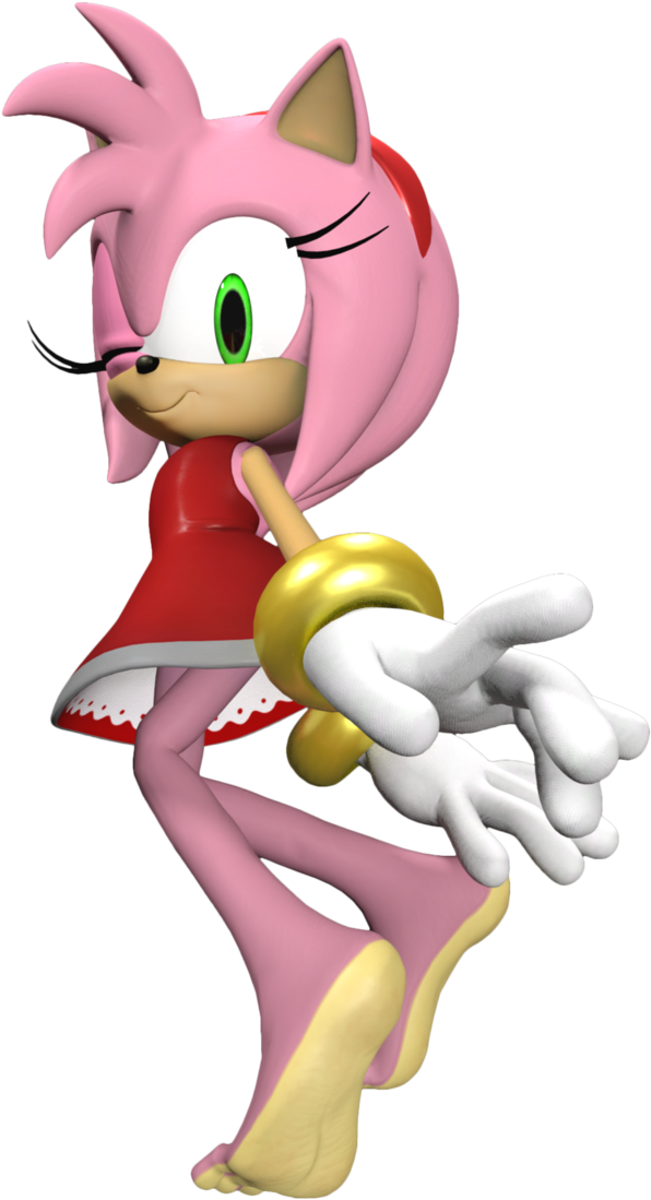 [3d] Amy Rose Hops In By Feetymcfoot - Amy Rose 3d Feet (663x1206)