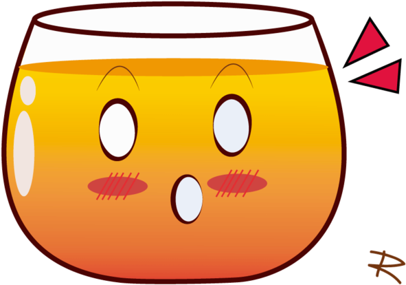 Cute Cup Tea Or Orange Juice By - Orange Juice Cute Drawing (1024x866)