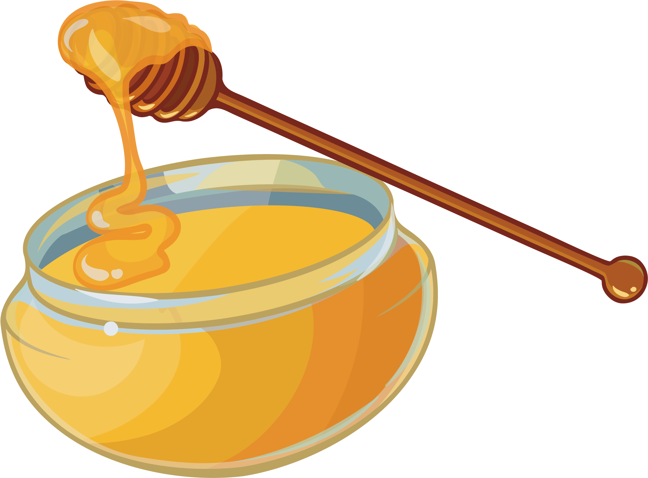 Yuja Tea Honey Jar Clip Art - Honey (3541x2867)