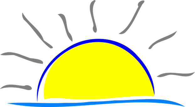 Sun Water Yellow Sunset Dawn Ocean Sea Coa - Lake Sunset Clip Art (622x340)