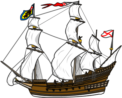 Caravel Clipart Explorer Ship - Tudor Ships Tudor Ships - (420x342) Png
