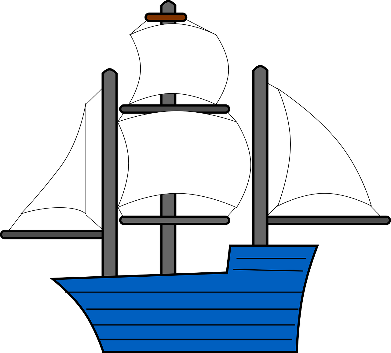 Sailing Clipart Transparent - Orange Pirate Ship Clip Art (1280x1156)