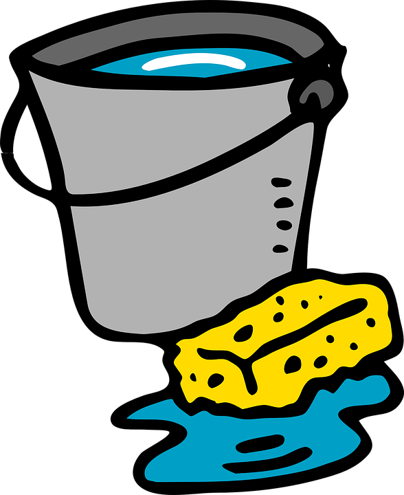 Boat Cleaning Cliparts - Sponge And Bucket (588x720)