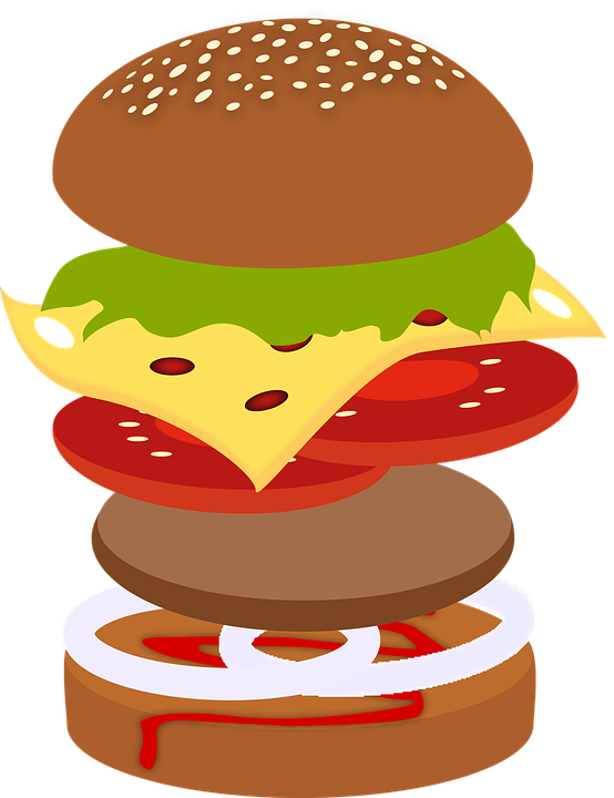 Hamburger Clip Art Hamburger Burger And Sandwich Clipart - Cheeseburger (554x720)