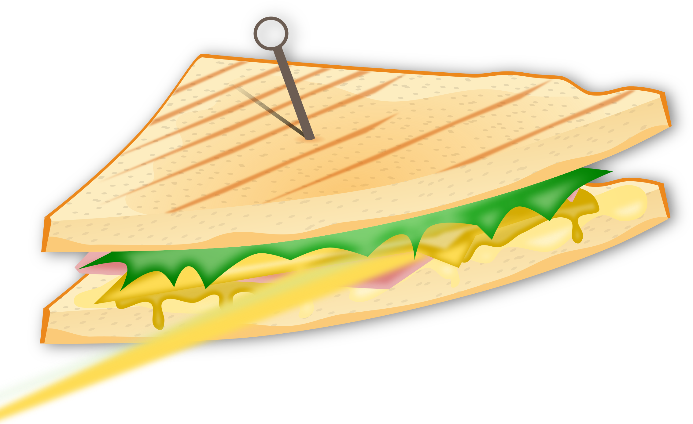 Big Image - Tuna Sandwich Clipart Png (2400x1463)