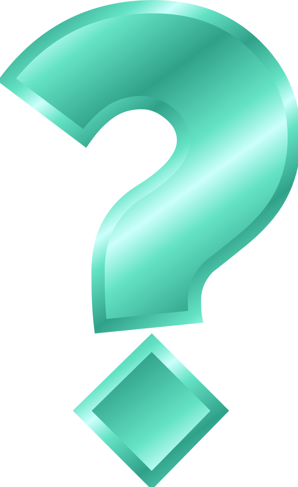 Vector Clip Art - Question Mark Clip Art Teal (600x980)