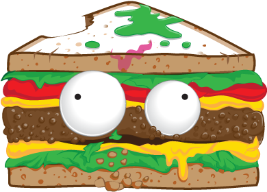 Stale Sandwich - Grossery Gang Stale Sandwich (412x406)