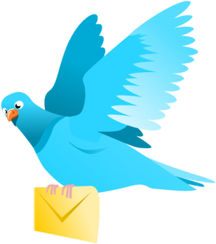 Flying Pigeon Delivering A Message Clipart Vector Clip - Flying Pigeon Icon (400x565)