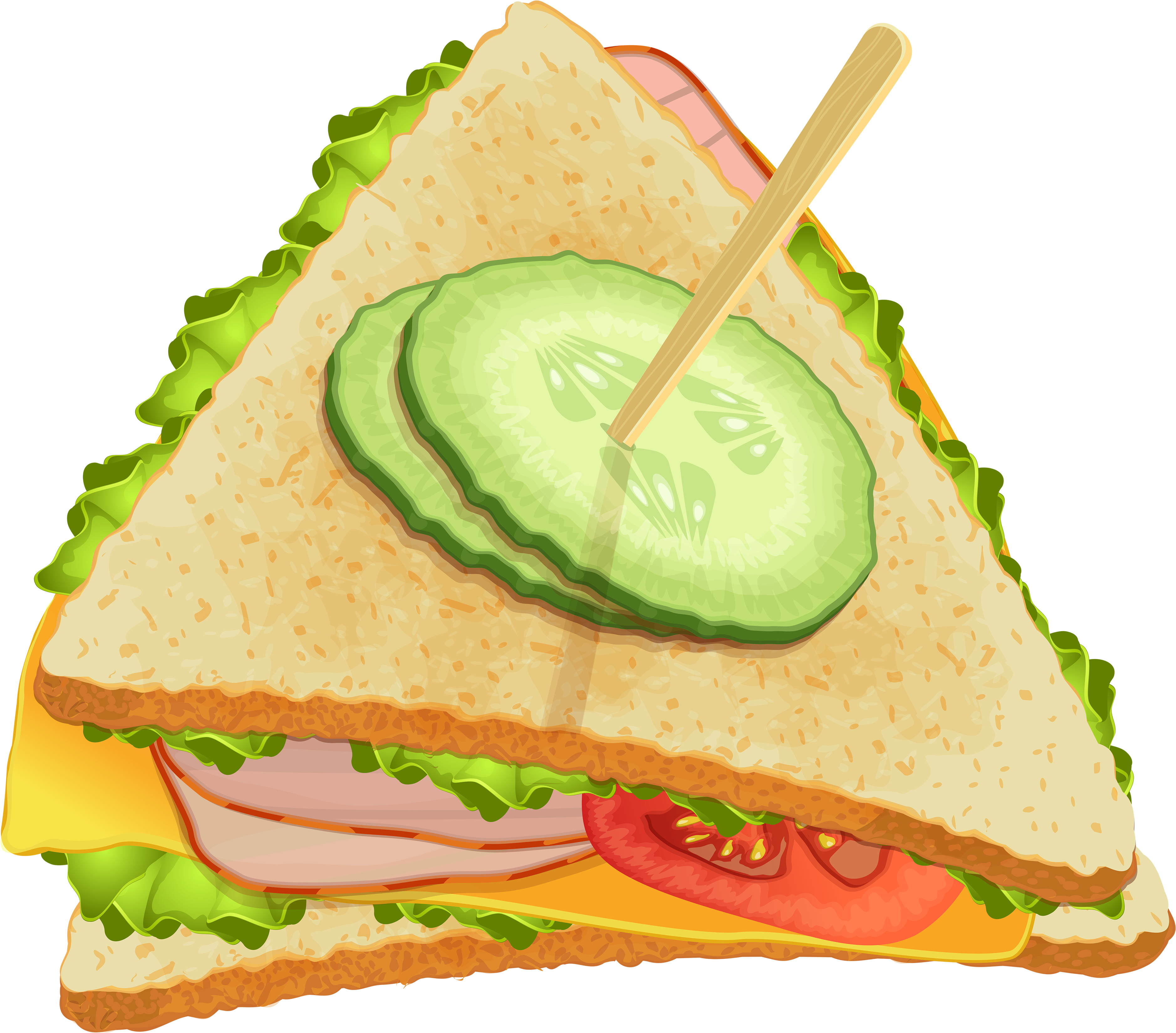 Triangle Sandwich Png Clipart - Sandwich Clipart Png (4000x3555)