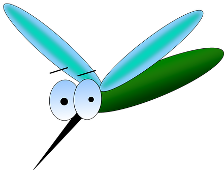 Mosquito Sting Dragonfly Wing Fly Syringe - Mosquito Wings Clipart (447x340)