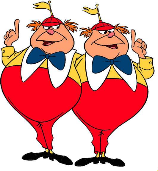 Hahahahow Have We Not Done This One Before @mrsilverscott - Alice In Wonderland Tweedle Dee And Tweedle Dum (550x580)
