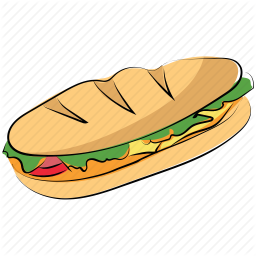 Long Clipart Burger - Long Burger Clipart (512x512)