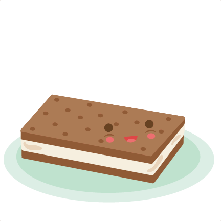Happy Ice Cream Sandwich Svg Scrapbook Cut File Cute - Chocolate (432x432)