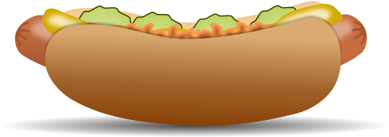 Hot Dog Sandwich Clipart Hotdog Food Clip Art - Dibujo Comida Rapida Png (1280x640)