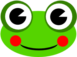 Cute Cartoon Frog With Big Eyes (414x594)