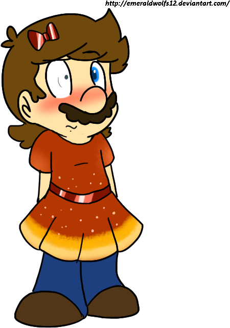 Mario In A Dress By Mariobrosyaoifan12 - Mario In A Dress (661x661)