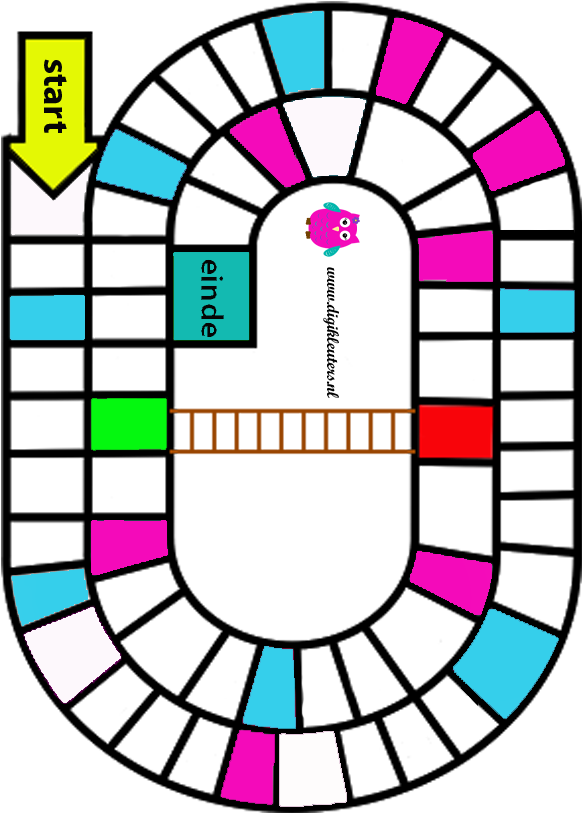 Enkel Spilleplade - Ganzenbord Leeg (591x822)