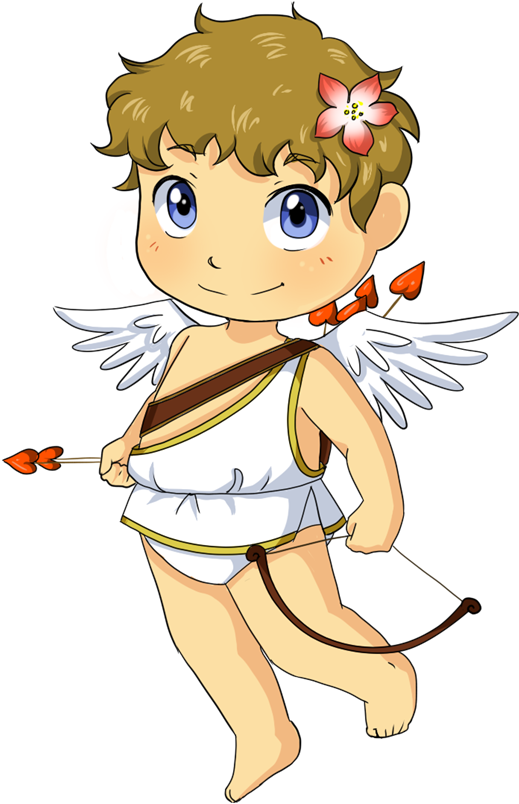 Cute Cupid Clipart - Cartoon (607x855)