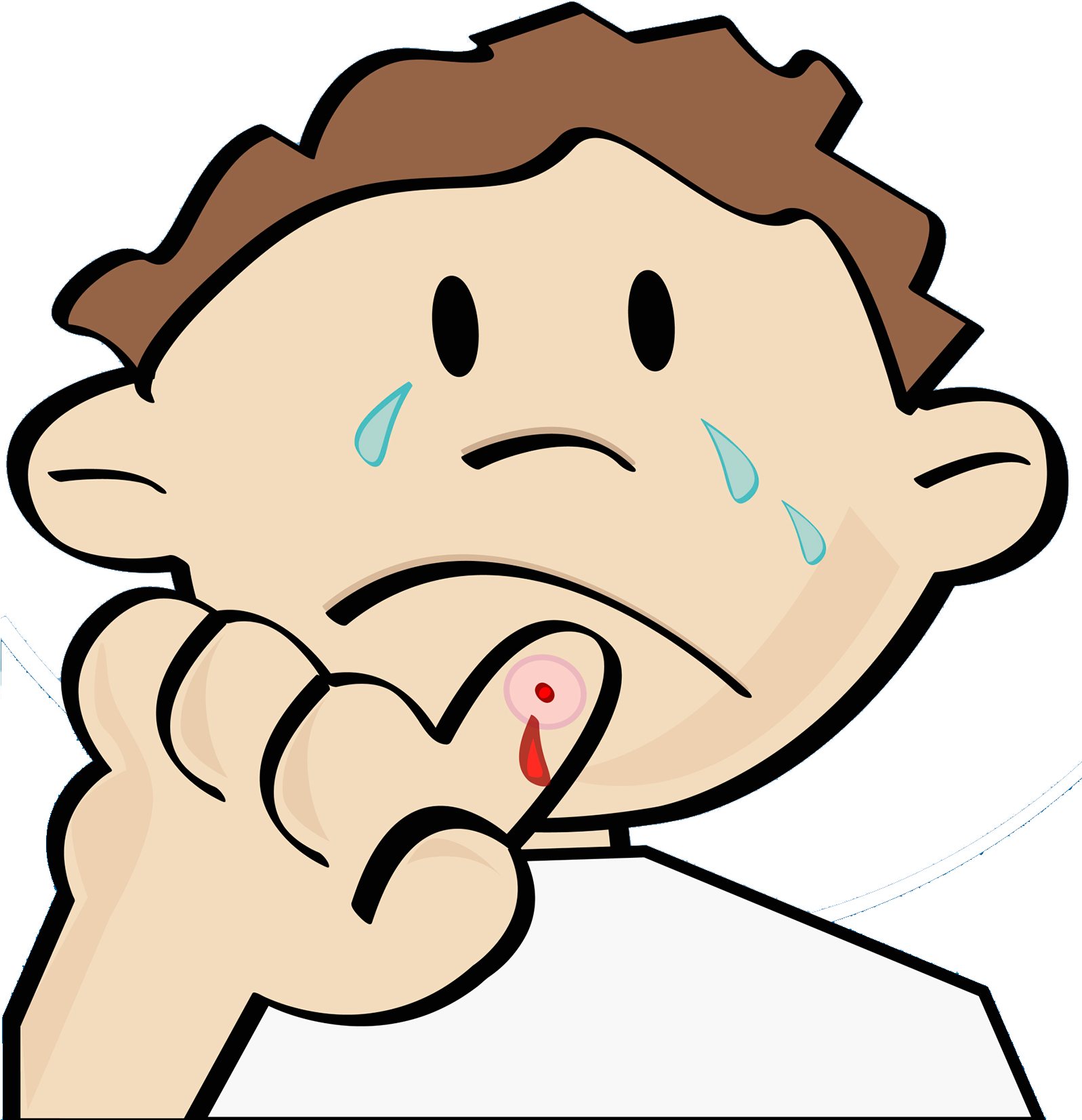 Download and share clipart about Crying Cartoon Illustration - Cartoon Boy Crying...