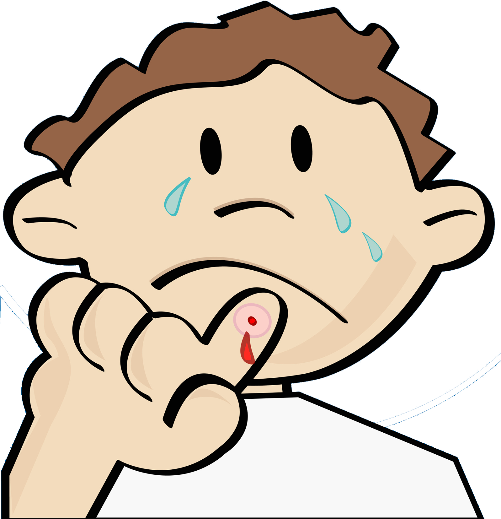 Crying Cartoon Illustration - Cartoon Boy Crying (1596x1713)