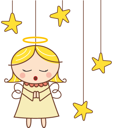 Little Angel Nursery Sticker - Cartoon Angel (374x422)