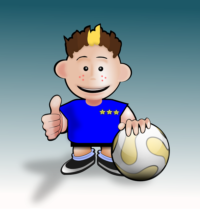 Soccer, Kid, Kids, Child, Cartoon, Ball, Free - Happy Soccer Mom Day (683x720)