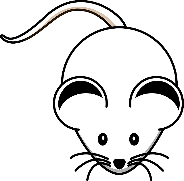 Free Vector Graphic - Mouse Black And White Clipart (640x631)